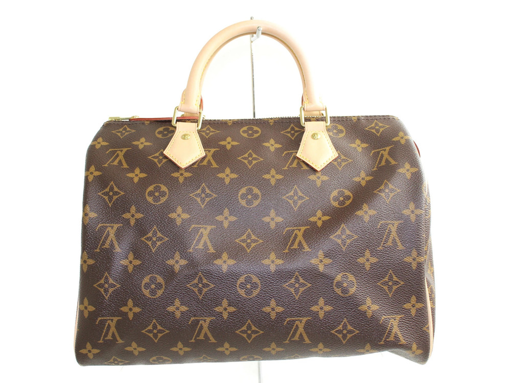 Louis Vuitton LV Monogram Brown Speedy Handbag Canvas Brown